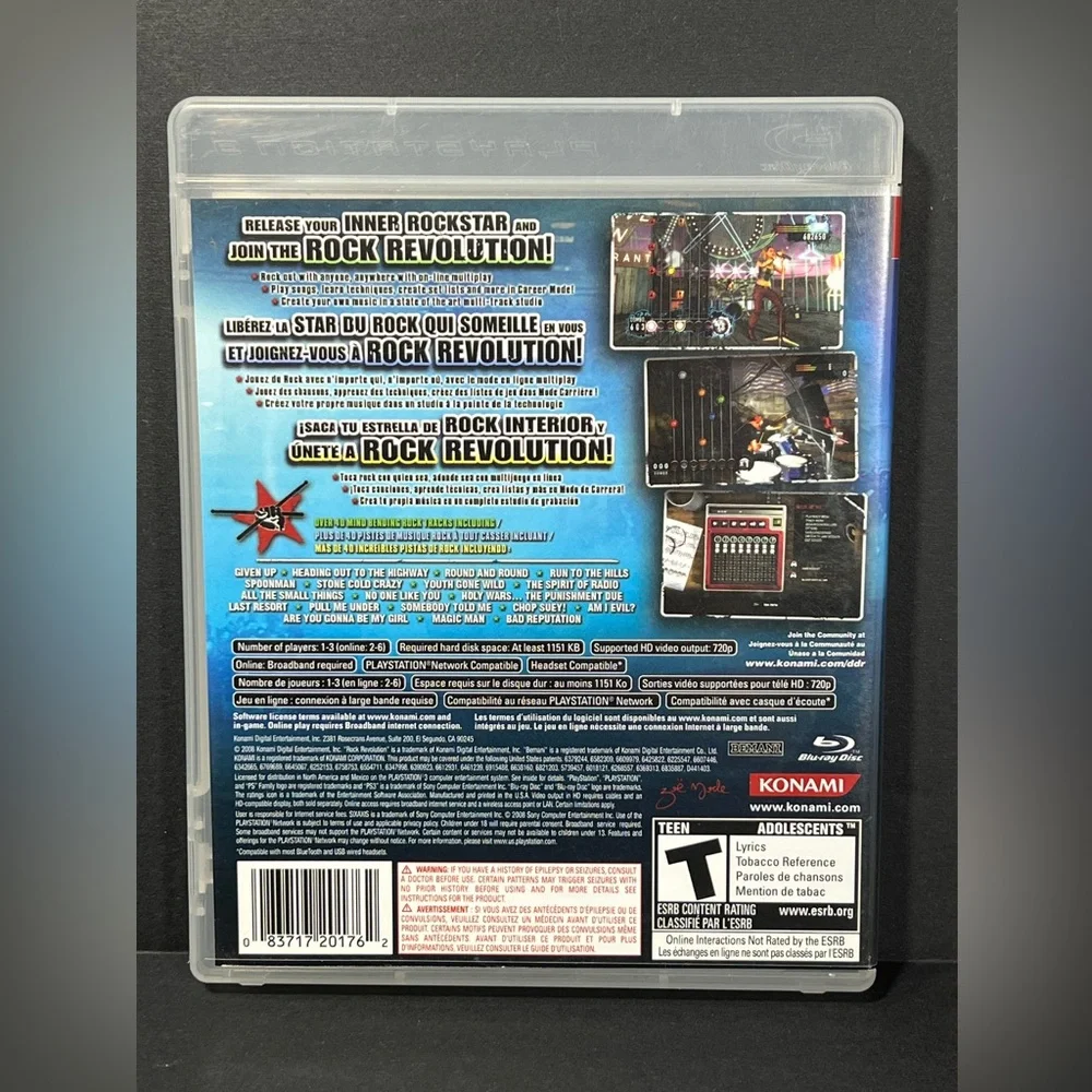 Rock Revolution Sony PlayStation 3 PS3 CIB Band Video Game Manual Case Complete